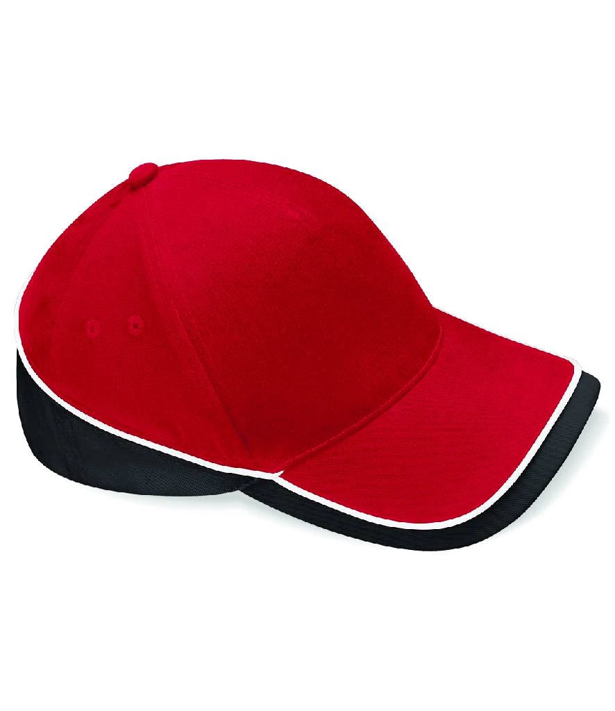 Beechfield Teamwear Competition Cap — Classic Red/Black/White