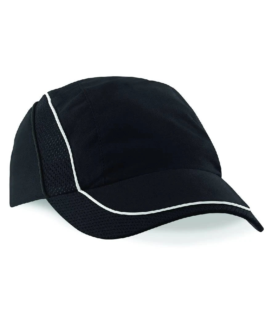Beechfield Coolmax® Flow Mesh Cap — Black