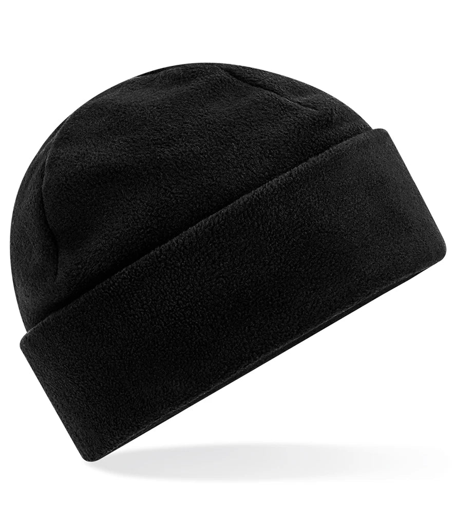 Beechfield Recycled Fleece Cuffed Beanie — Black