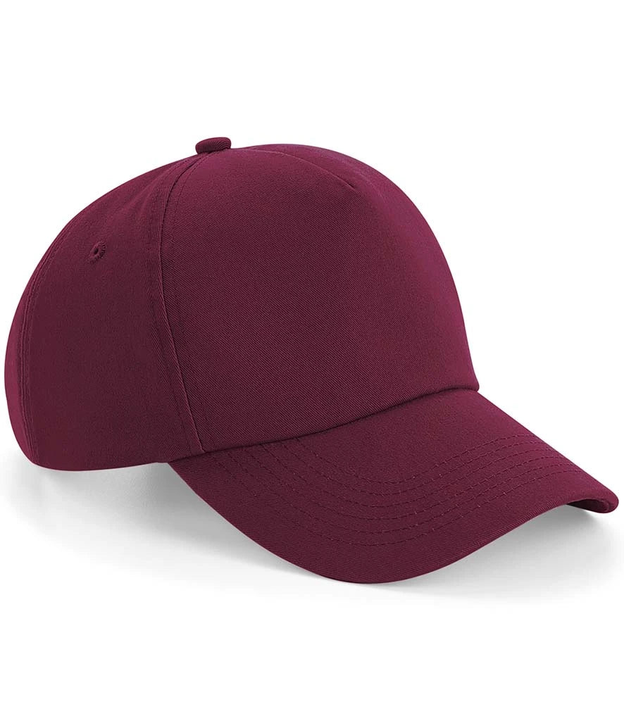 Beechfield Authentic 5 Panel Cap — Burgundy