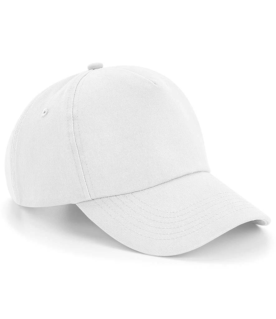 Beechfield Authentic 5 Panel Cap — White