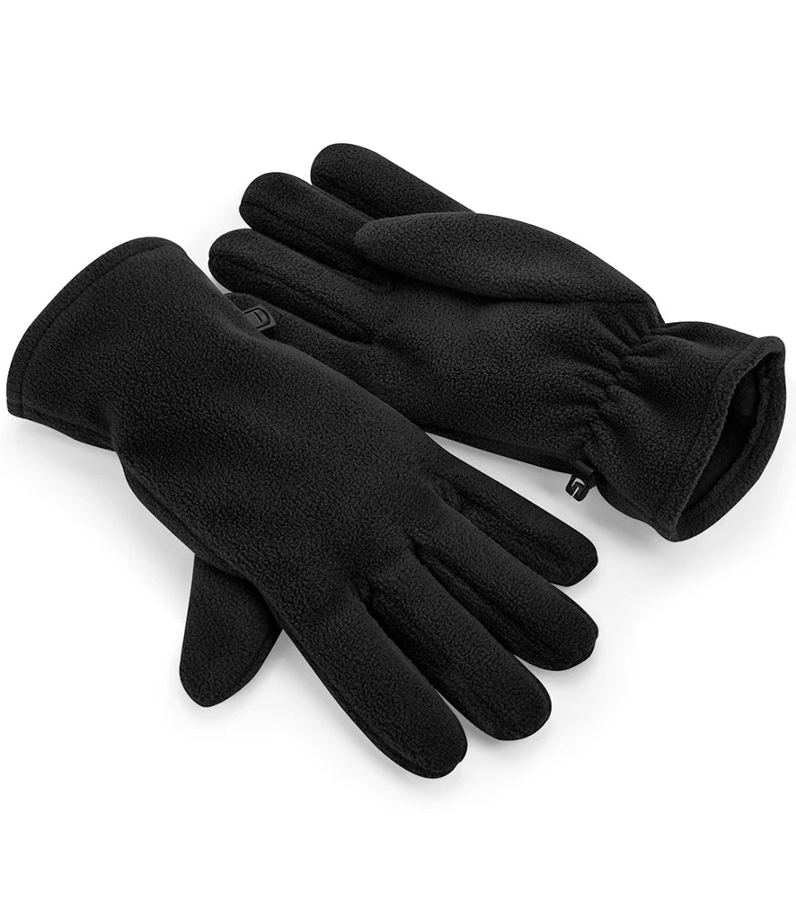 Beechfield Recycled Fleece Gloves — Black