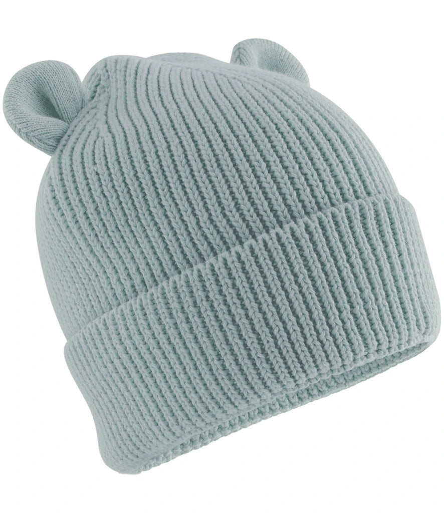 Beechfield Organic Baby Bear Beanie — Dusty Turquoise