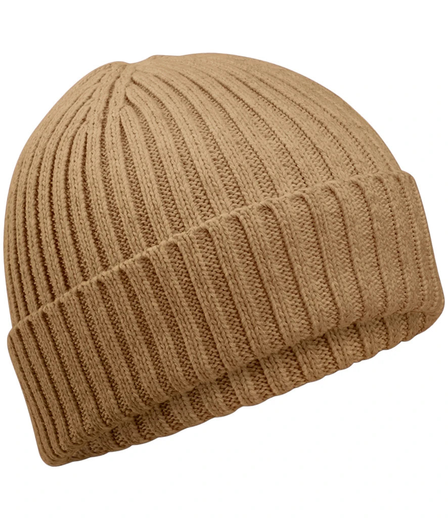 Beechfield Kids Organic Cotton Beanie — Biscuit
