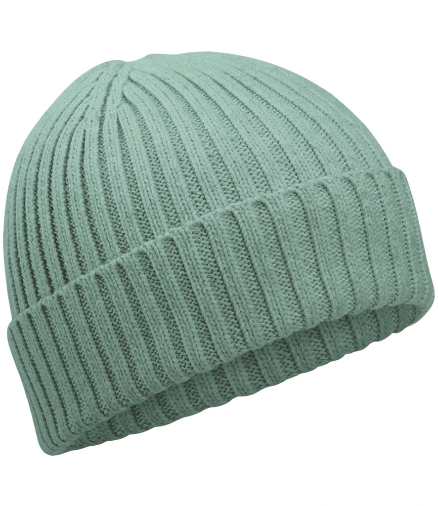 Beechfield Kids Organic Cotton Beanie — Dusty Green