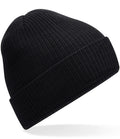 Beechfield Polylana® Ribbed Beanie — Black