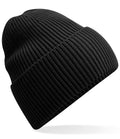 Beechfield Recycled Oversized Cuffed Beanie — Black