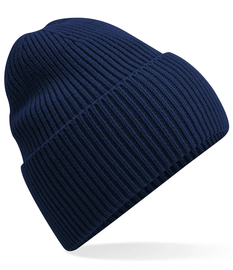 Beechfield Recycled Oversized Cuffed Beanie — Oxford Navy
