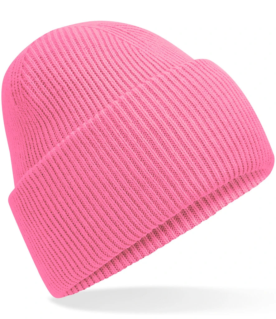 Beechfield Classic Engineered Deep Cuffed Beanie — True Pink