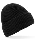 Beechfield Cosy Ribbed Beanie — Black Marl
