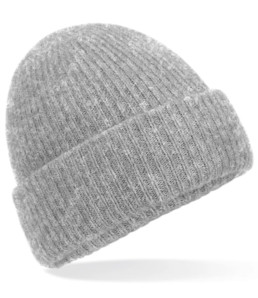 Beechfield Cosy Ribbed Beanie — Grey Marl