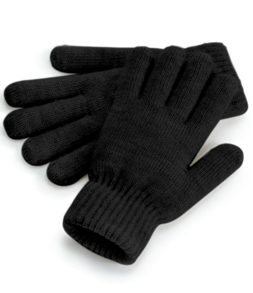 Beechfield Cosy Ribbed Cuff Gloves — Black Marl