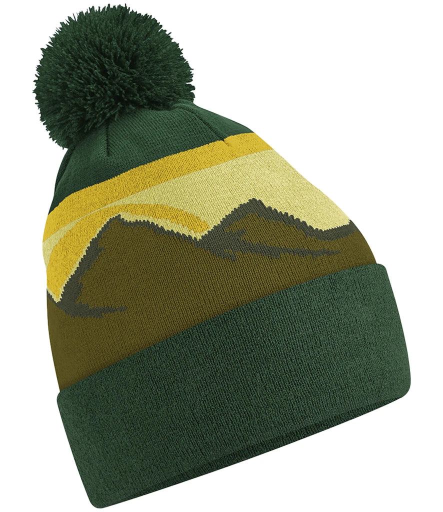 Beechfield Mountain Peaks Pom Pom Beanie — Alpine Peaks