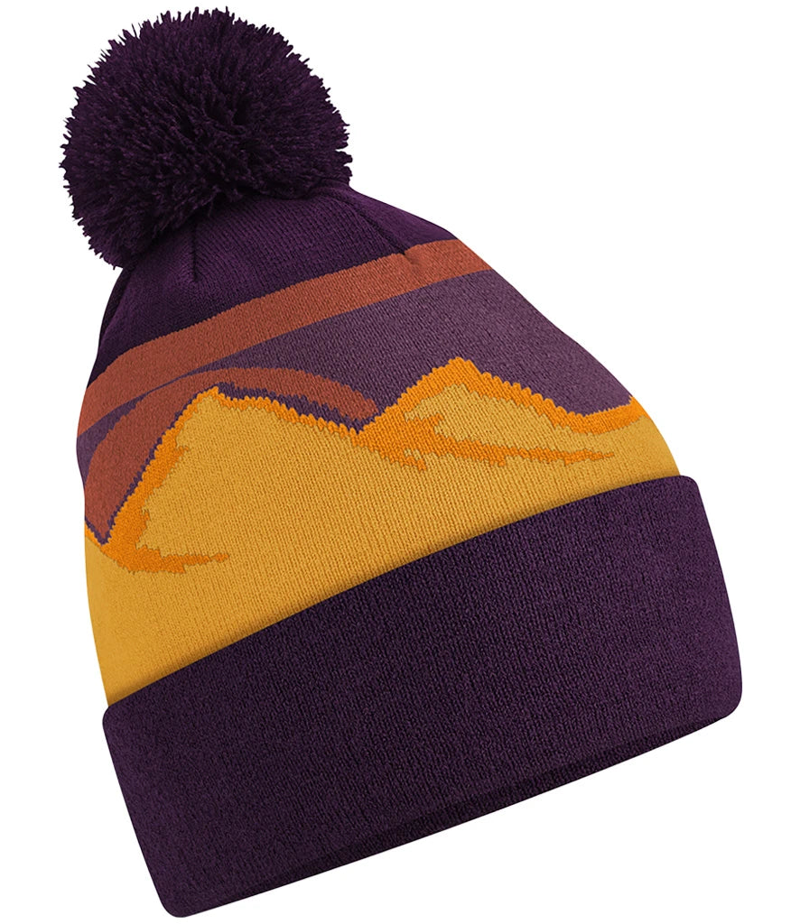 Beechfield Mountain Peaks Pom Pom Beanie — Desert Peaks