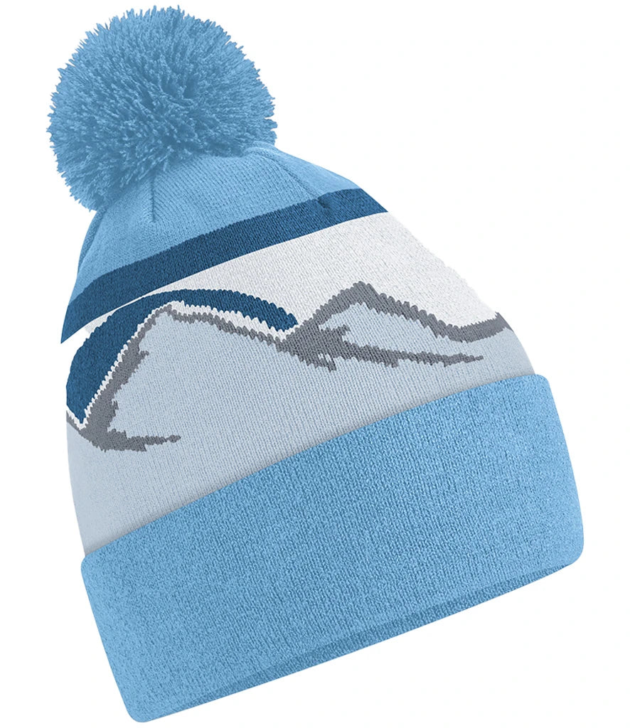 Beechfield Mountain Peaks Pom Pom Beanie — Glacier Peaks
