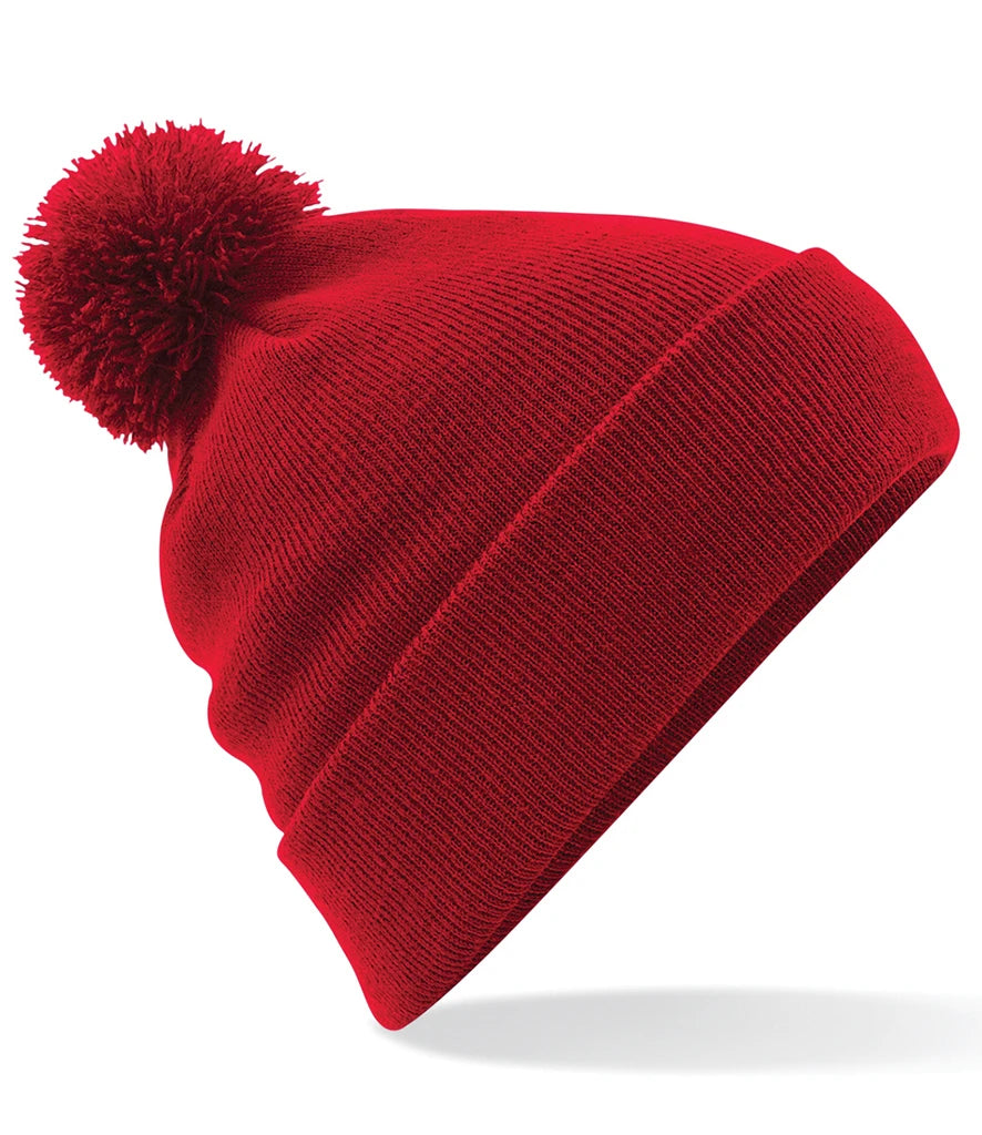 Beechfield Original Pom Pom Beanie — Classic Red