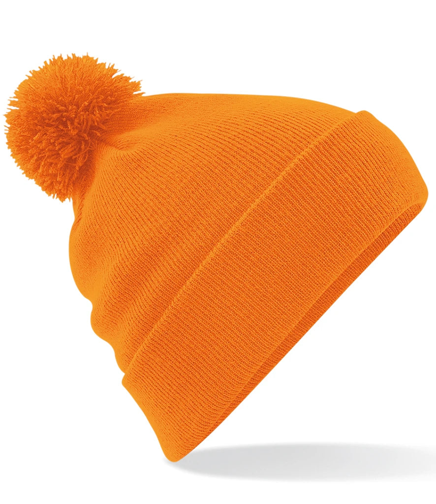 Beechfield Original Pom Pom Beanie — Orange