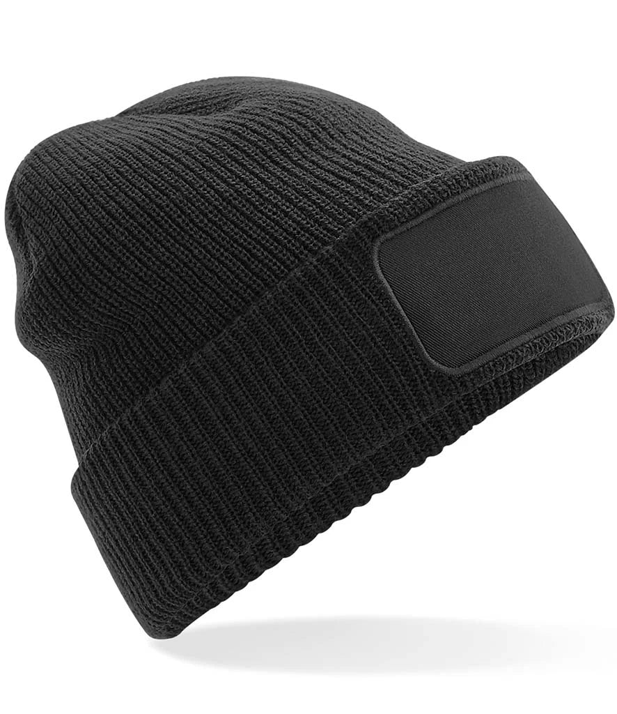 Beechfield Thinsulate™ Patch Beanie — Black