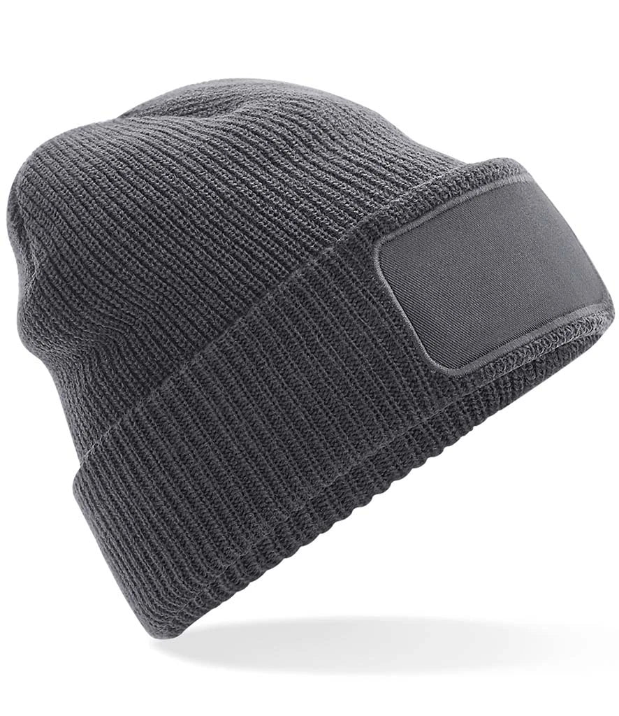 Beechfield Thinsulate™ Patch Beanie — Graphite Grey