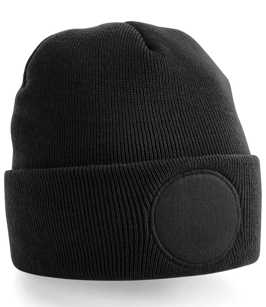 Beechfield Circular Patch Beanie — Black