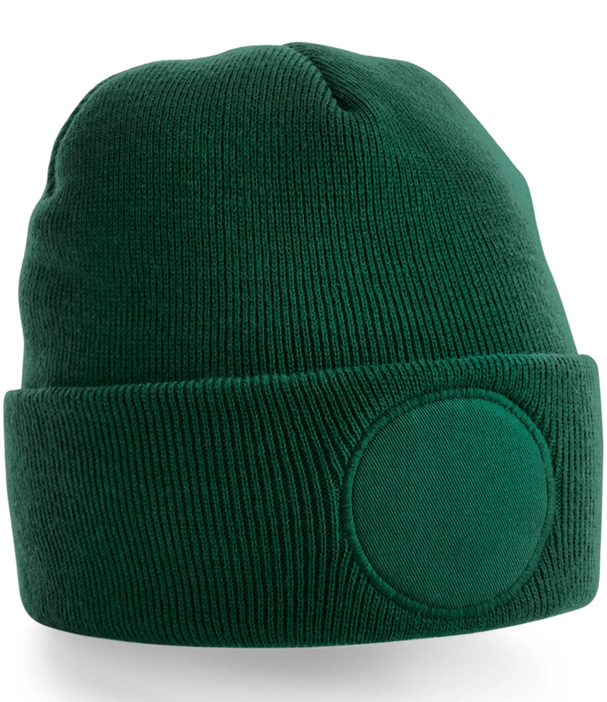 Beechfield Circular Patch Beanie — Bottle Green