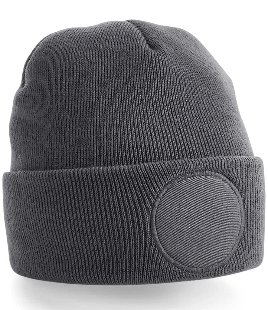 Beechfield Circular Patch Beanie — Graphite Grey