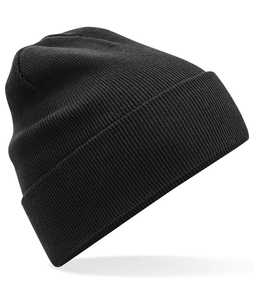 Beechfield Organic Cotton Original Cuffed Beanie — Black