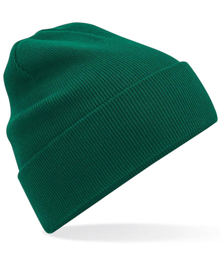 Beechfield Organic Cotton Original Cuffed Beanie — Bottle Green