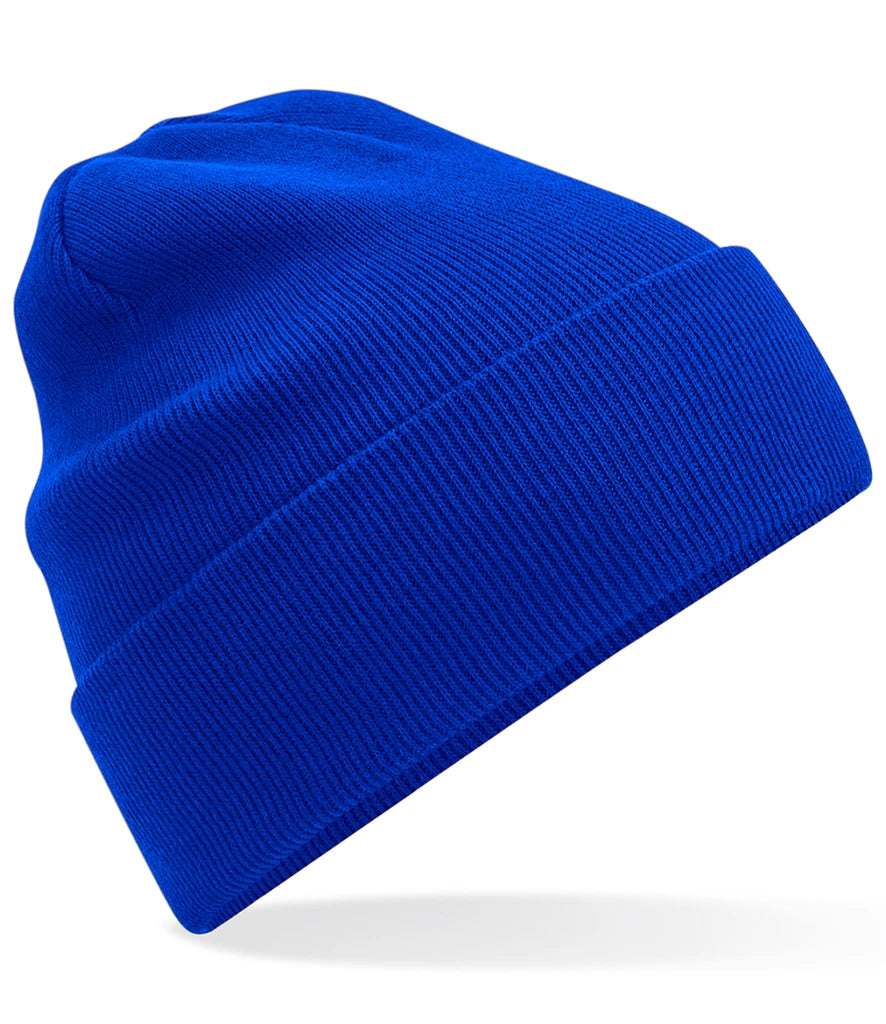 Beechfield Organic Cotton Original Cuffed Beanie — Bright Royal