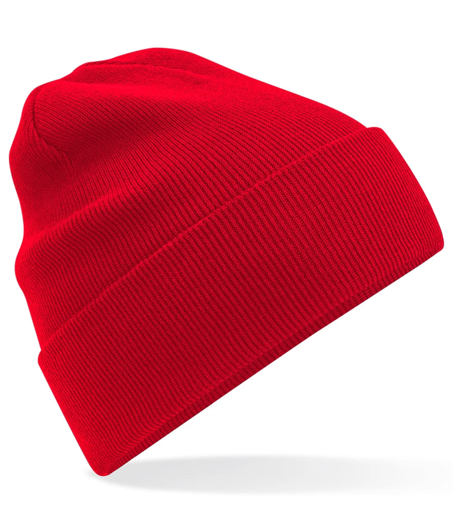 Beechfield Organic Cotton Original Cuffed Beanie — Classic Red