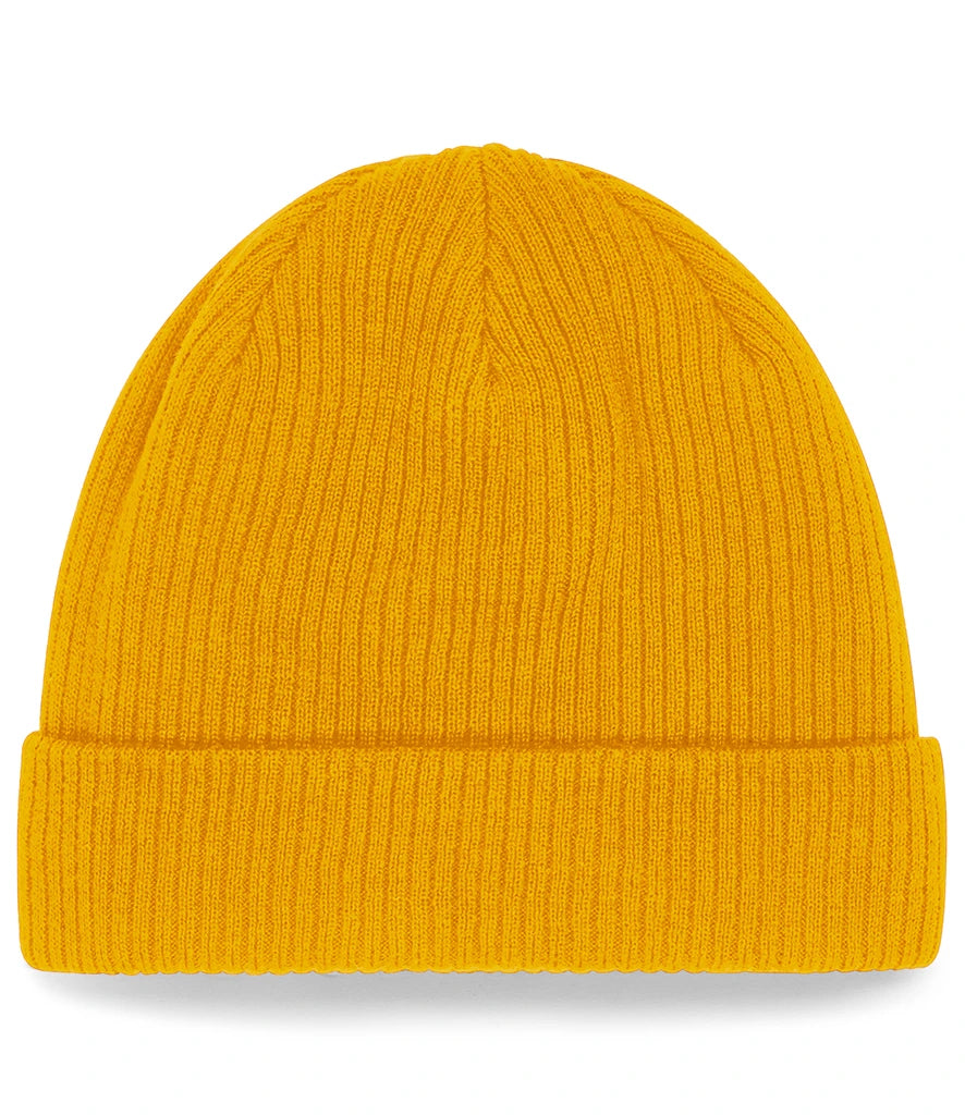 Beechfield Organic Cotton Beanie — Mustard