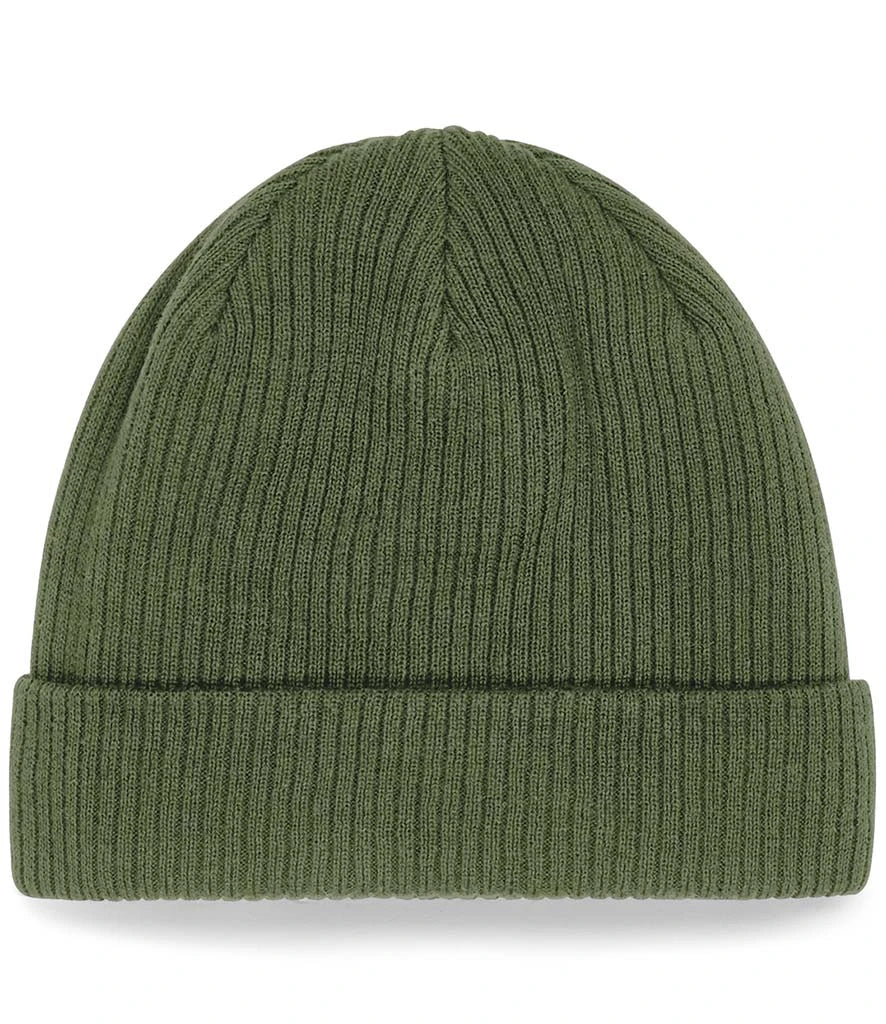 Beechfield Organic Cotton Beanie — Olive Green