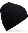 Beechfield Organic Cotton Fine Knit Beanie — Black