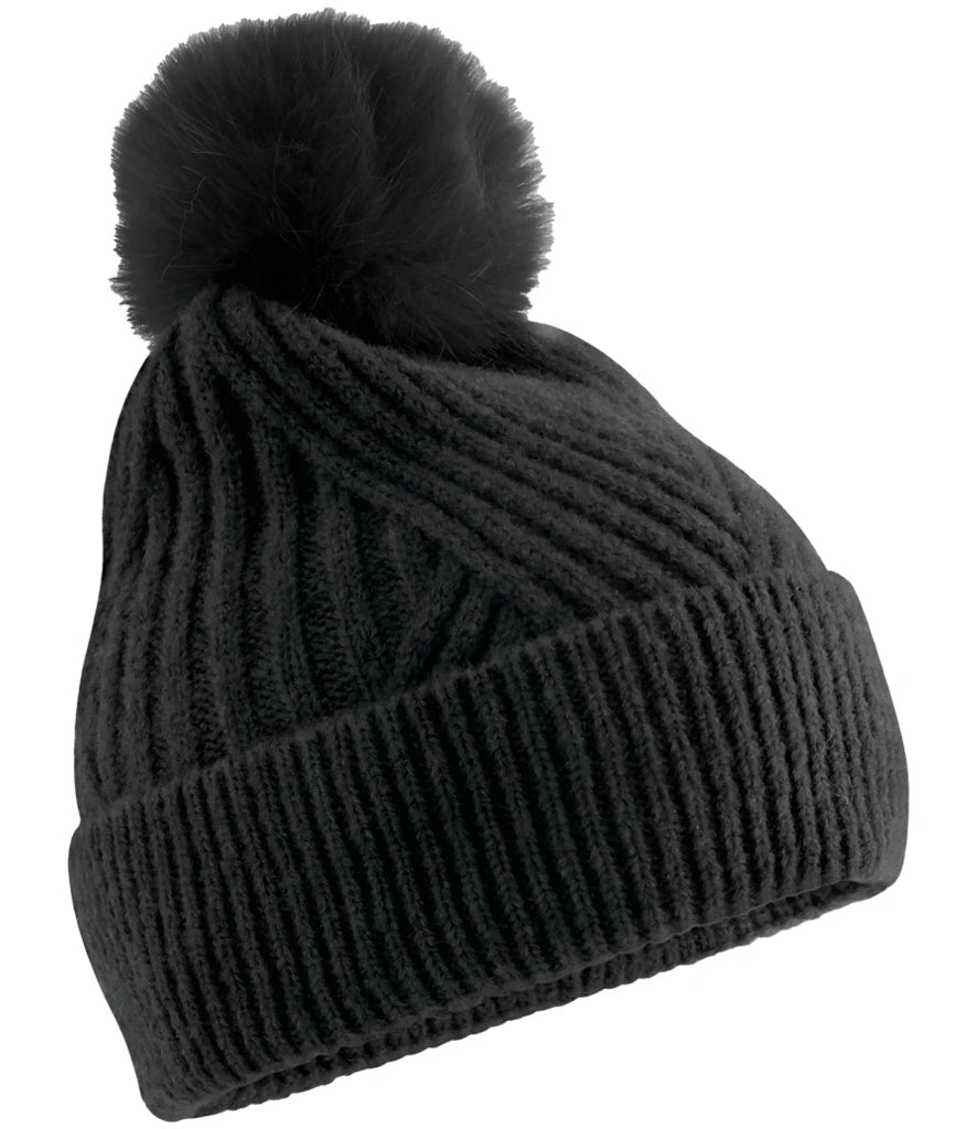 Beechfield Snow Luxe Beanie — Black
