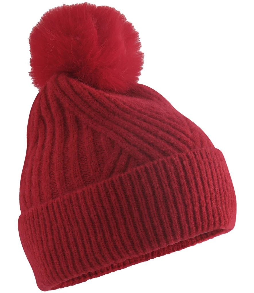 Beechfield Snow Luxe Beanie — Classic Red