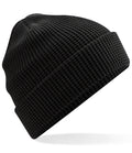 Beechfield Organic Cotton Waffle Beanie — Black