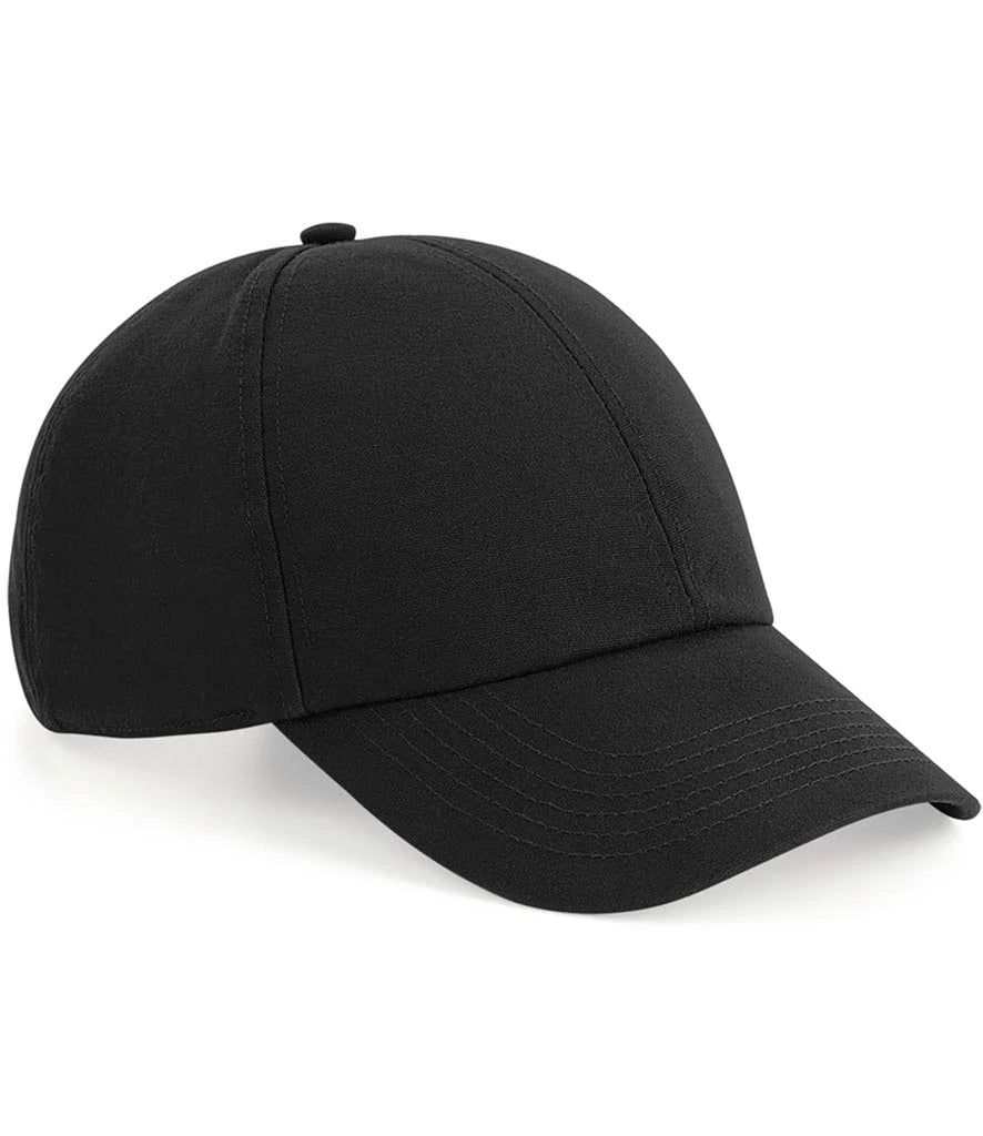 Beechfield Organic Cotton 6 Panel Cap — Black