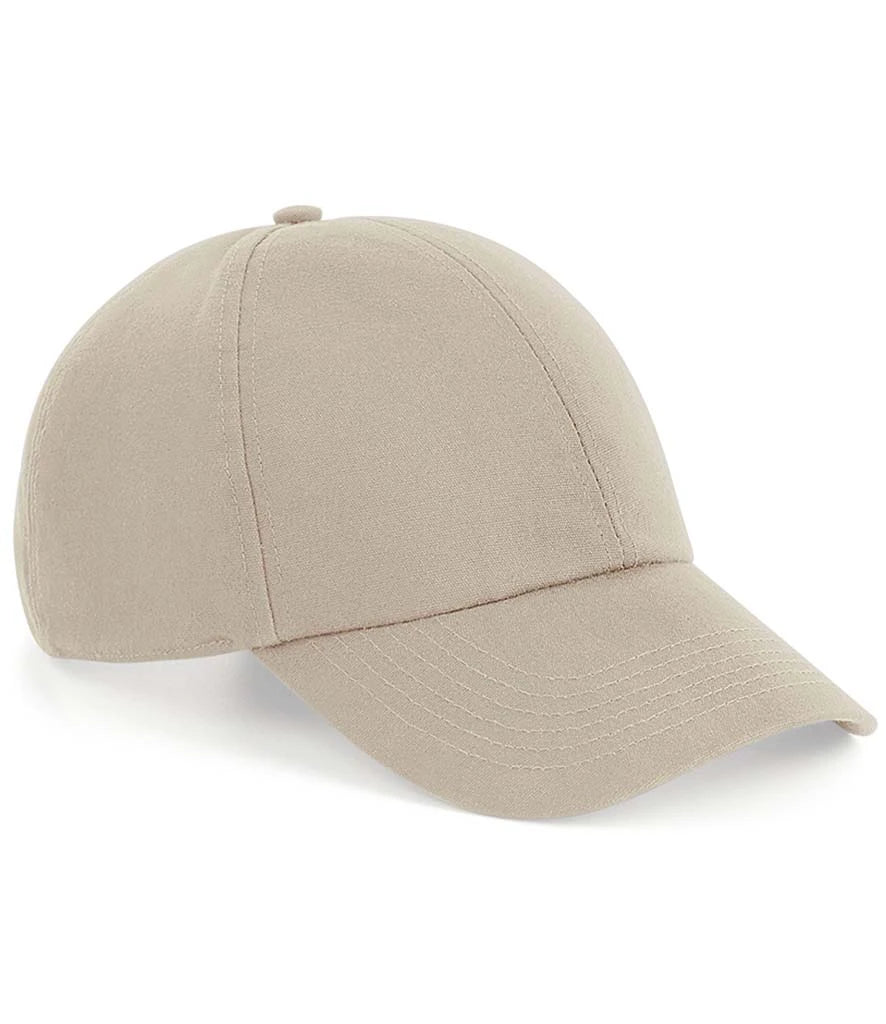 Beechfield Organic Cotton 6 Panel Cap — Sand