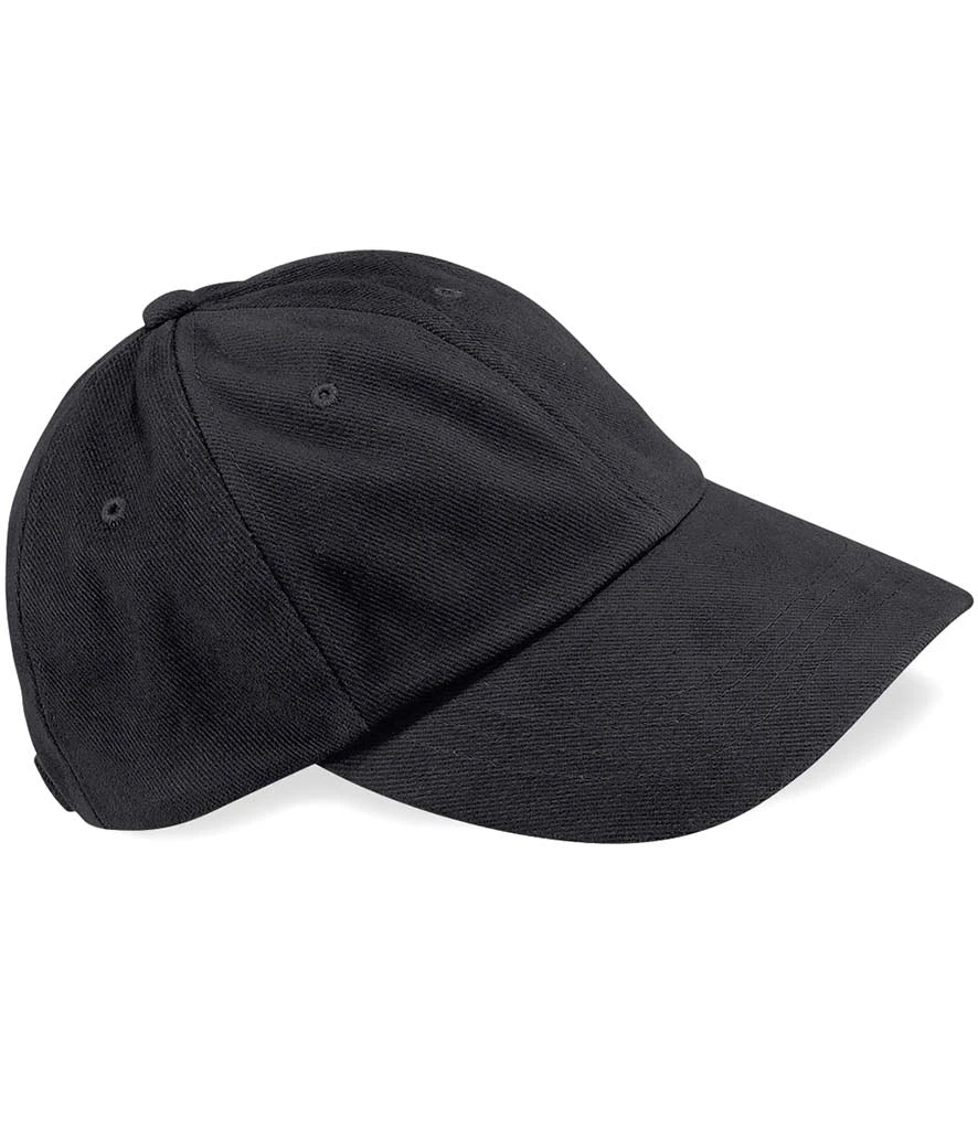 Beechfield Heavy Brushed Low Profile Cap — Black
