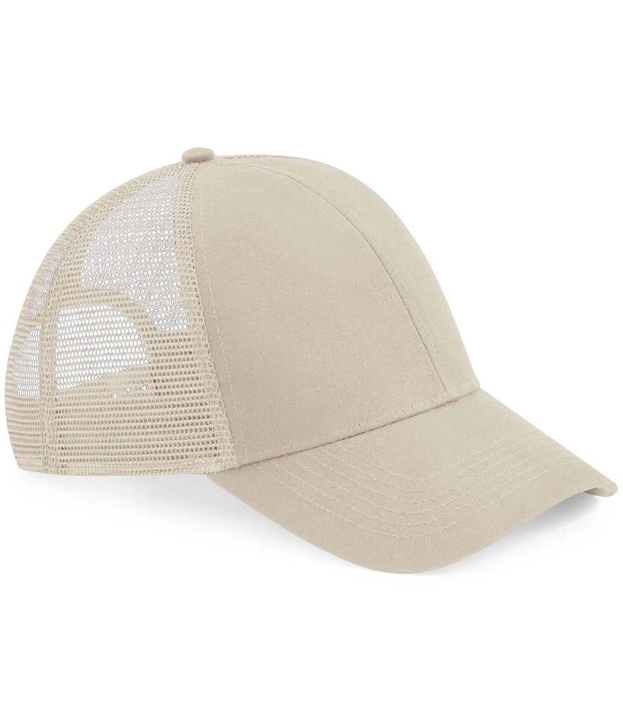 Beechfield Organic Cotton Trucker Cap — Sand