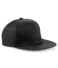 Beechfield 5 Panel Snapback Rapper Cap — Black
