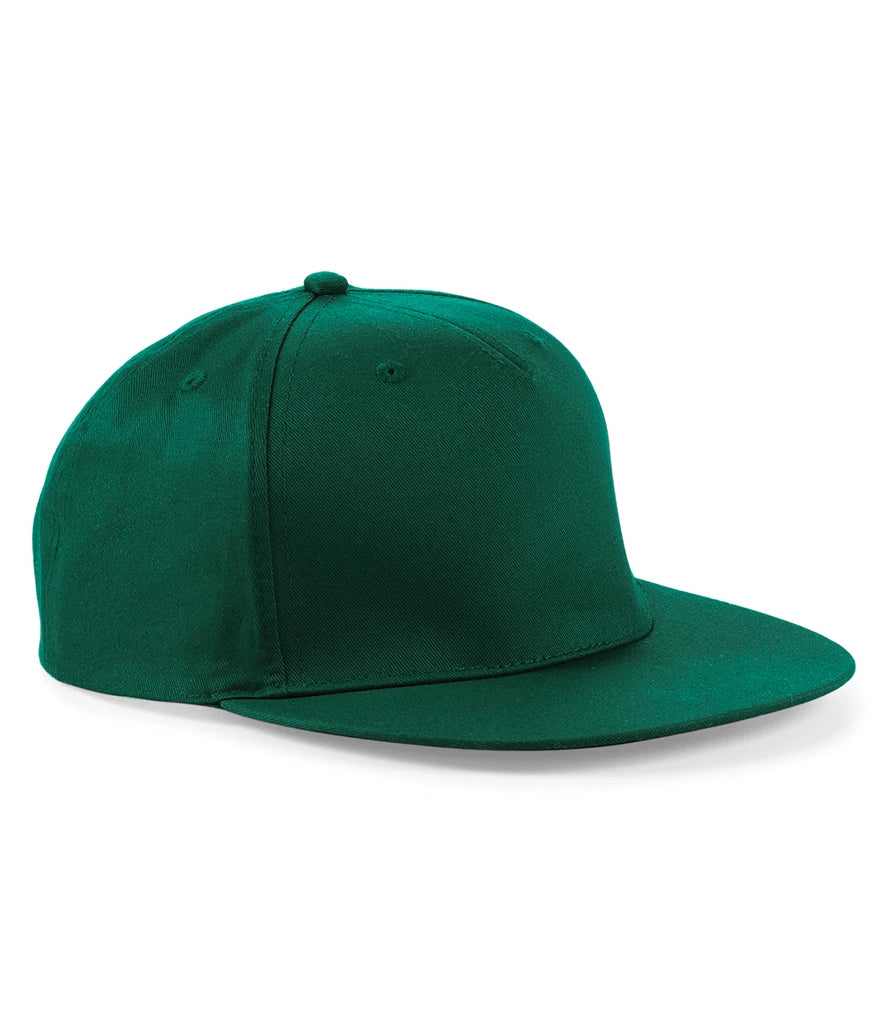 Beechfield 5 Panel Snapback Rapper Cap — Bottle Green