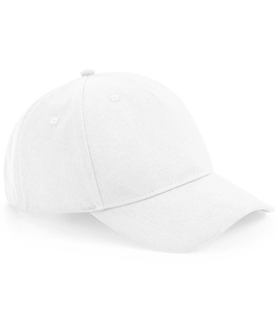 Beechfield Organic Cotton 5 Panel Cap — White