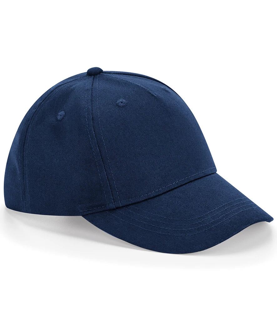 Beechfield Kids Organic Cotton 5 Panel Cap — Navy