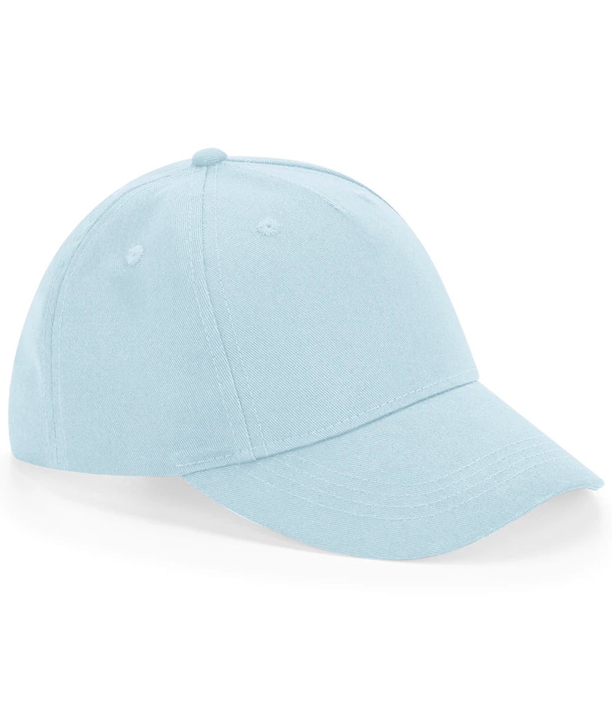 Beechfield Kids Organic Cotton 5 Panel Cap — Powder Blue