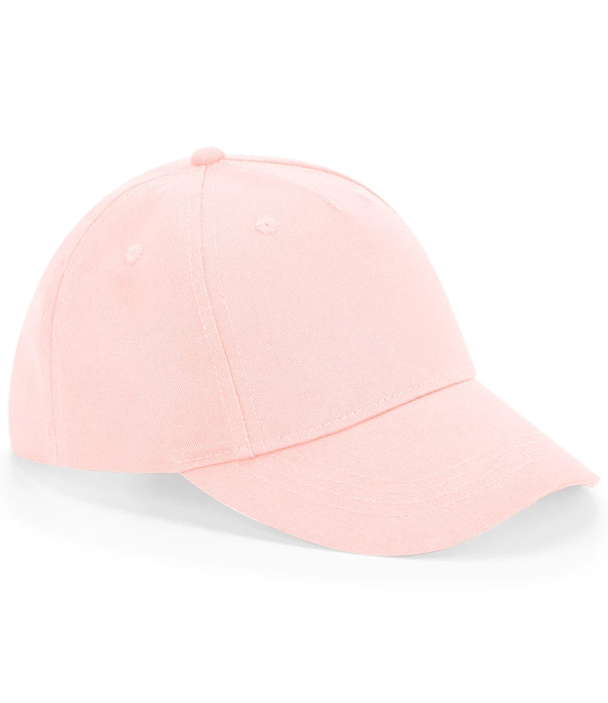 Beechfield Kids Organic Cotton 5 Panel Cap — Powder Pink