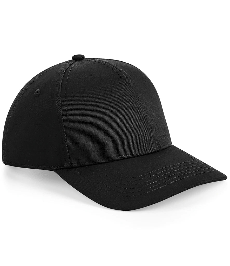 Beechfield Urbanwear 5 Panel Snapback Cap — Black