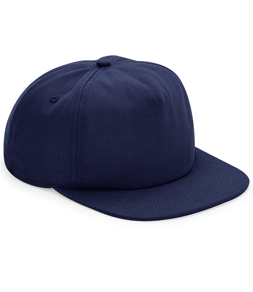 Beechfield Organic Cotton Unstructured 5 Panel Cap — Oxford Navy