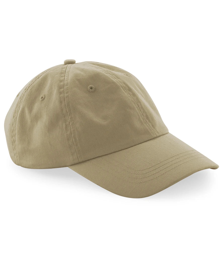 Beechfield Organic Cotton 6 Panel Dad Cap — Desert Sand