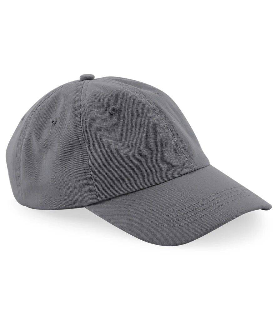Beechfield Organic Cotton 6 Panel Dad Cap — Graphite Grey